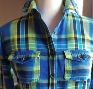 Plaid button down shirt